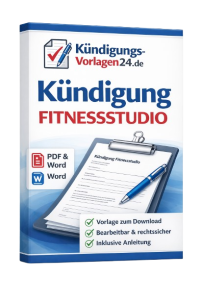 Kündigung Fitnessstudio – PDF Vorlage zum Download